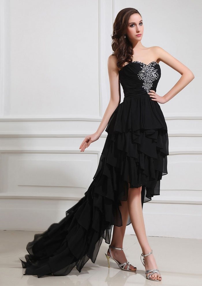 evening wear black dresses