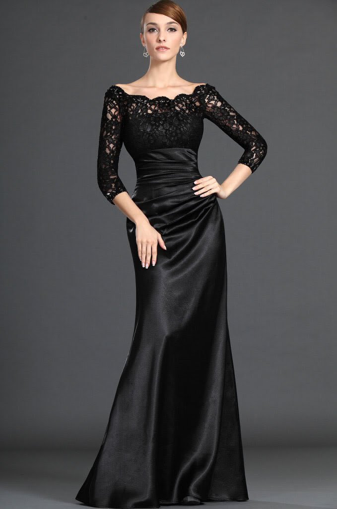 evening wear black dresses