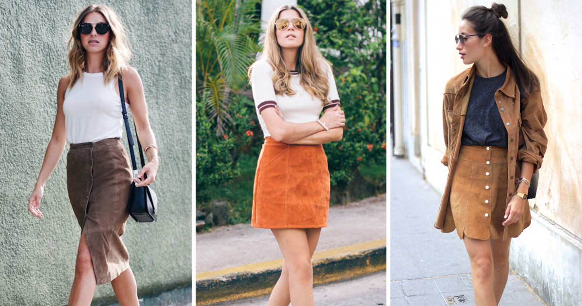 Stylish Ways to Wear Suede Skirts